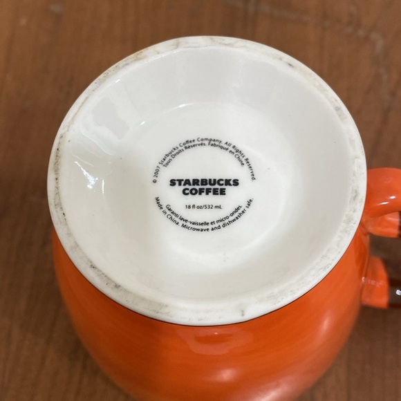 Starbucks 2007 Orange Halloween Pumpkin Jack-O-Lantern Coffee Tea Mug 18 fl oz - Picture 3 of 4